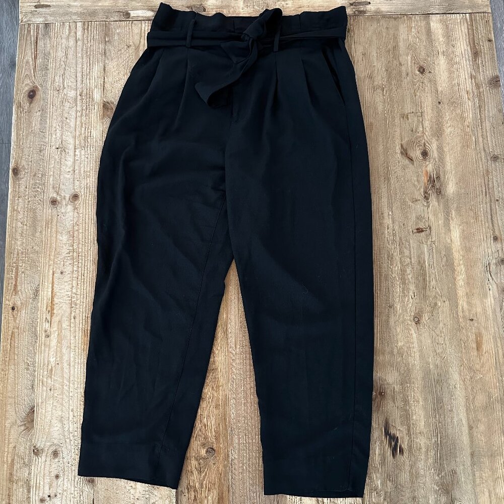 Madwell Drapey Paperbag Pants Black Women's 8